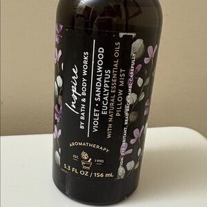 Bath & Body Works Inspire Violet Sandalwood Eucalyptus Pillow Body Mist 5oz NEW